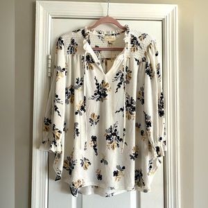 Melloday floral peasant top BNWT
